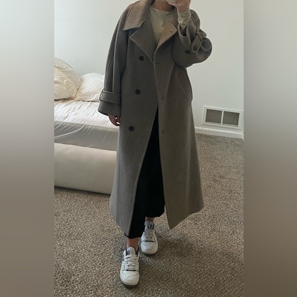 Zara Oversized Wool Blend Coat - Picture 4 of 8